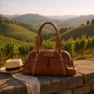 Cole Haan Brown Leather Travel Bag